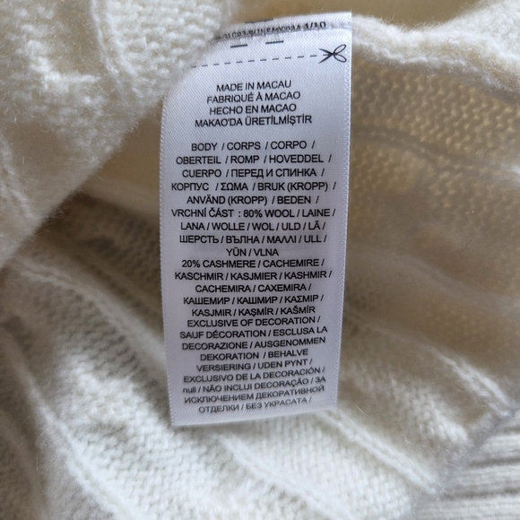 Polo Ralph Lauren Womens Cable Wool Cashmere Crew Neck Sweater Size XL NWT $228 - Picture 7 of 10